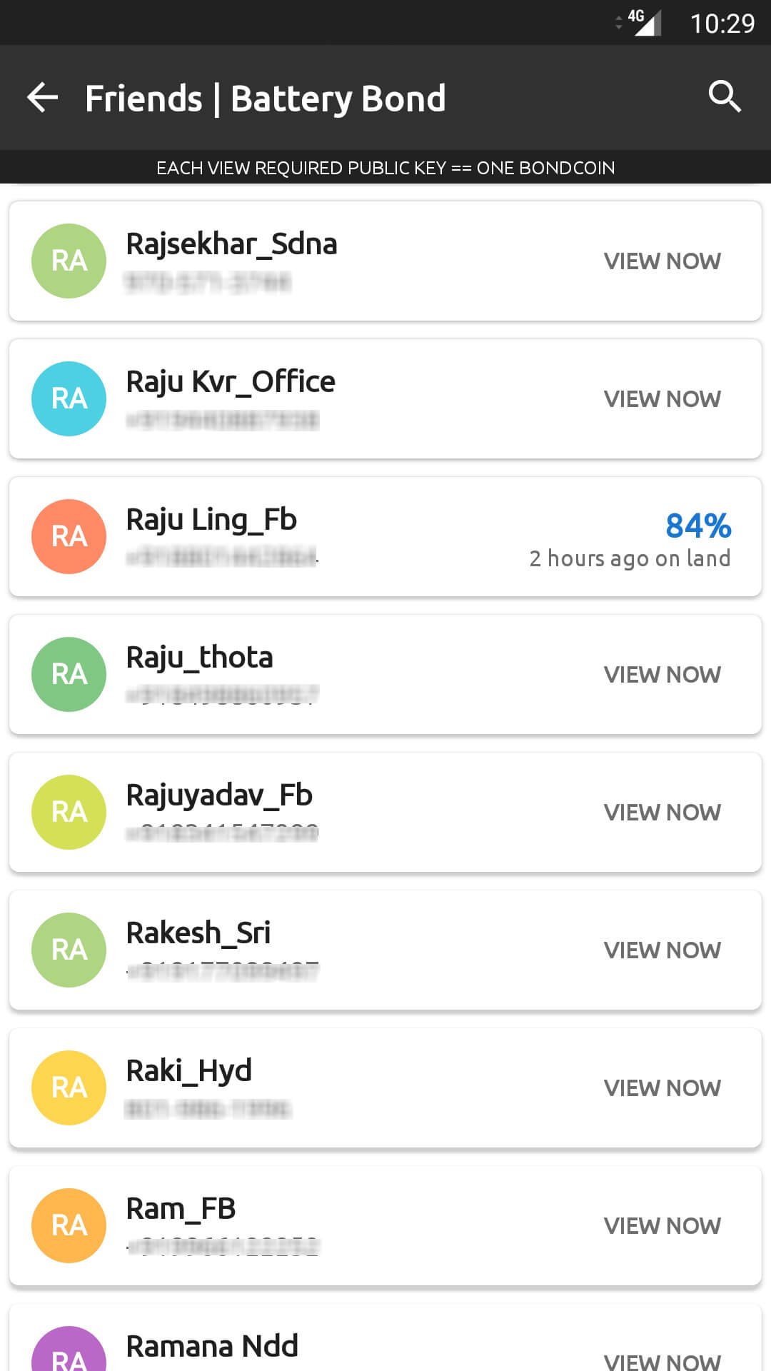 Battery Bond App - Battery Card
